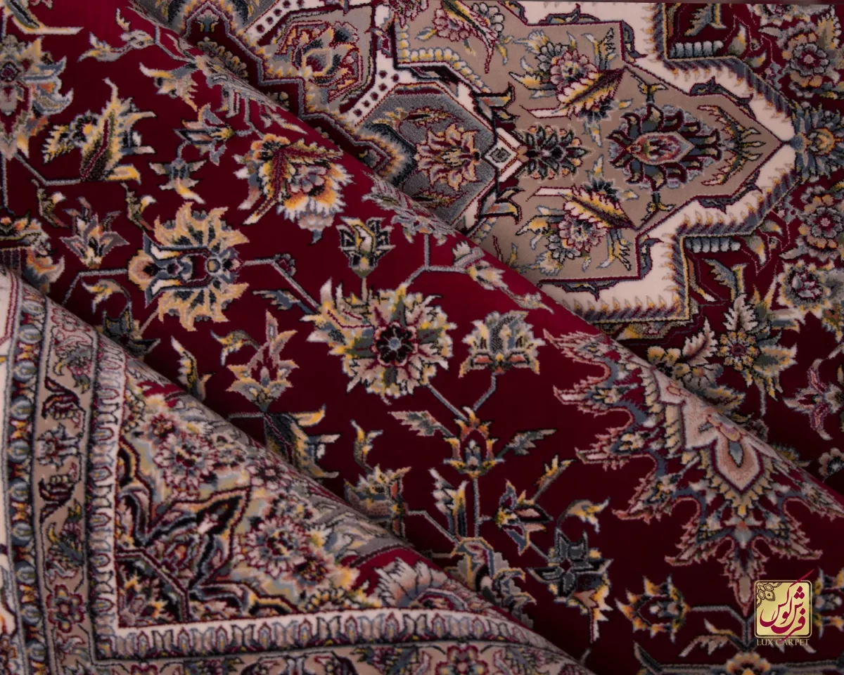 فرش ابریشم ماشینی ۱۲۱۷ لاکی طرح