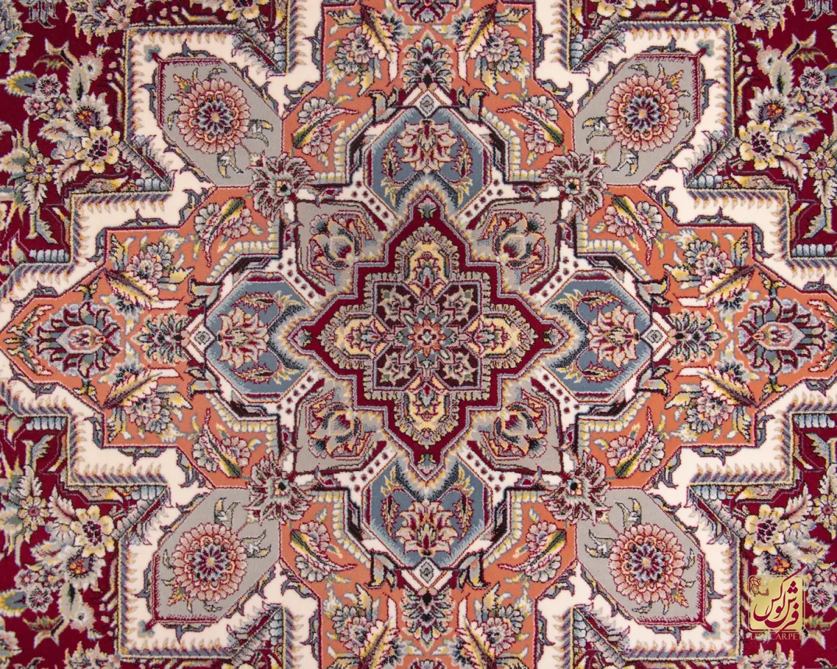 فرش ابریشم ماشینی ۱۲۵۵ لاکی