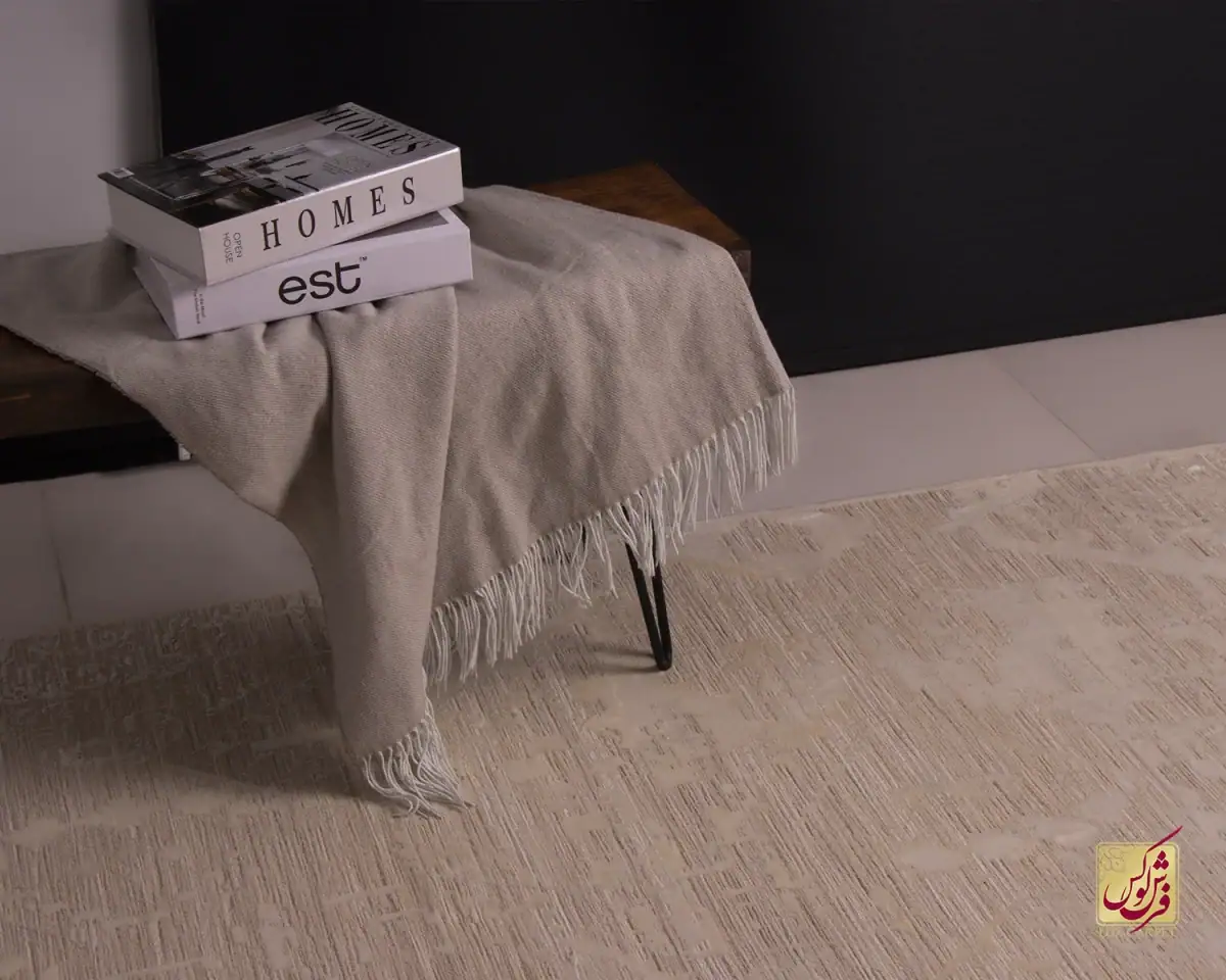 فرش وینتیج m55 کرم نسکافه‌ای - تصویر 10