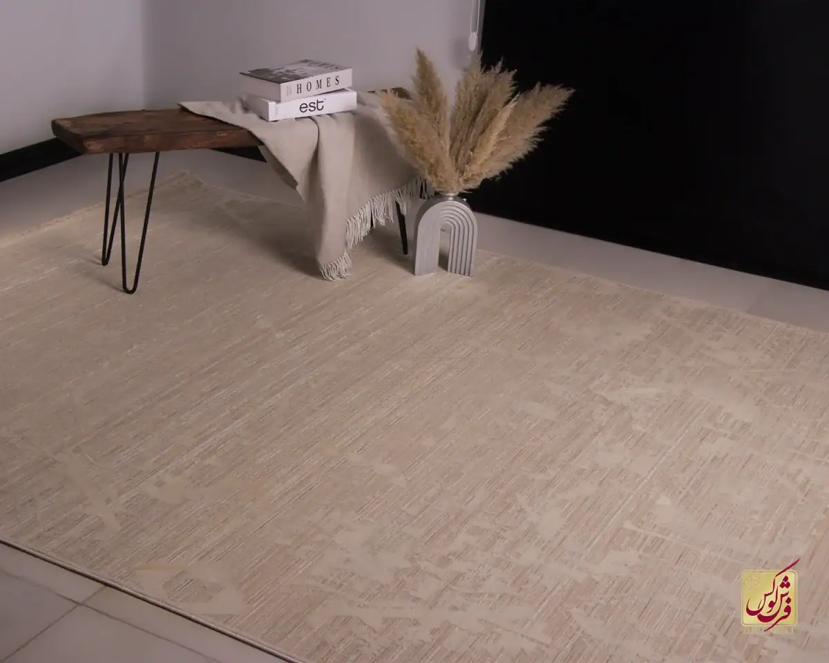 m55-2 فرش وینتیج کرم