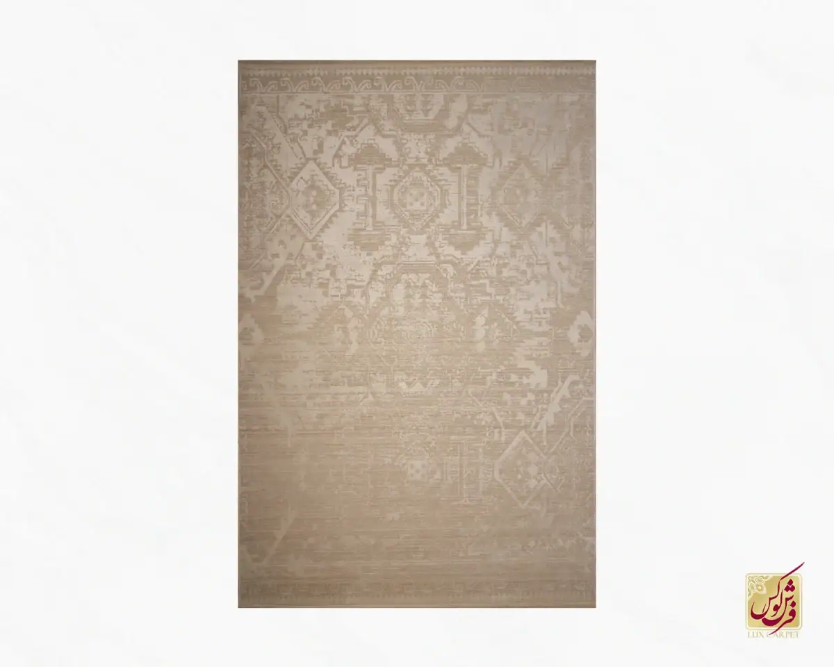 فرش وینتیج m55 کرم نسکافه‌ای - تصویر 2