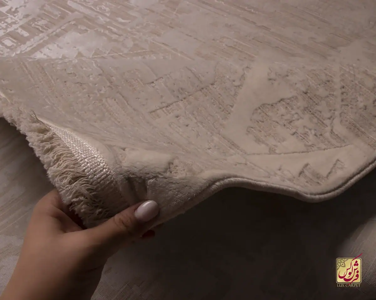 فرش وینتیج m55 کرم نسکافه‌ای - تصویر 8