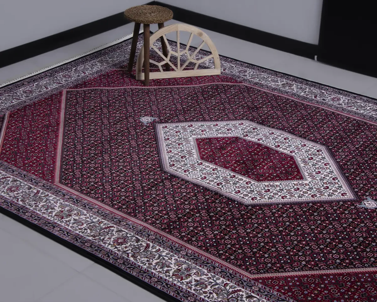 sormei1230-10 فرش ابریشم ماشینی ۱۲۳۰ سرمه ای