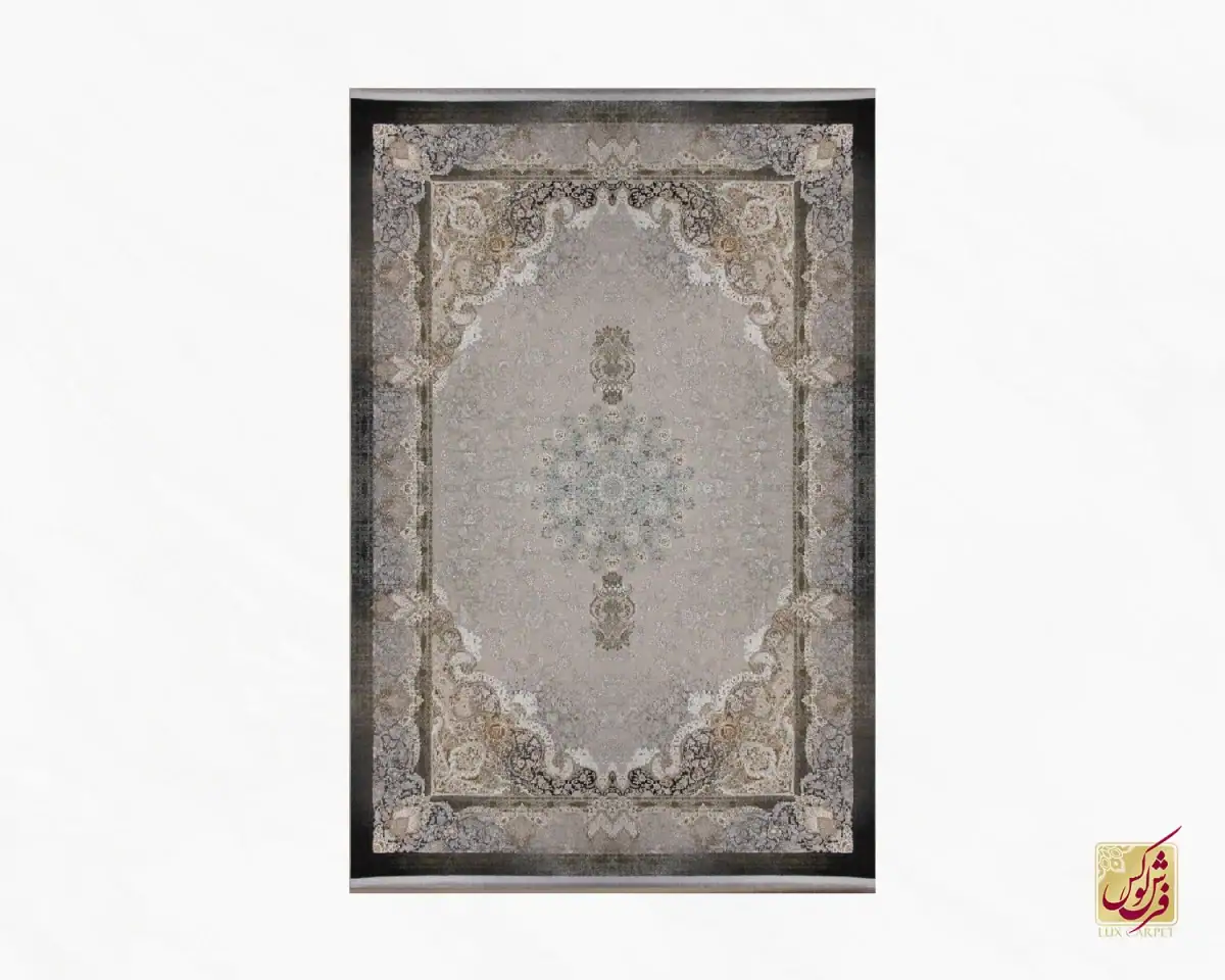 فرش وینتیج vin9 کرم سبز - تصویر 2