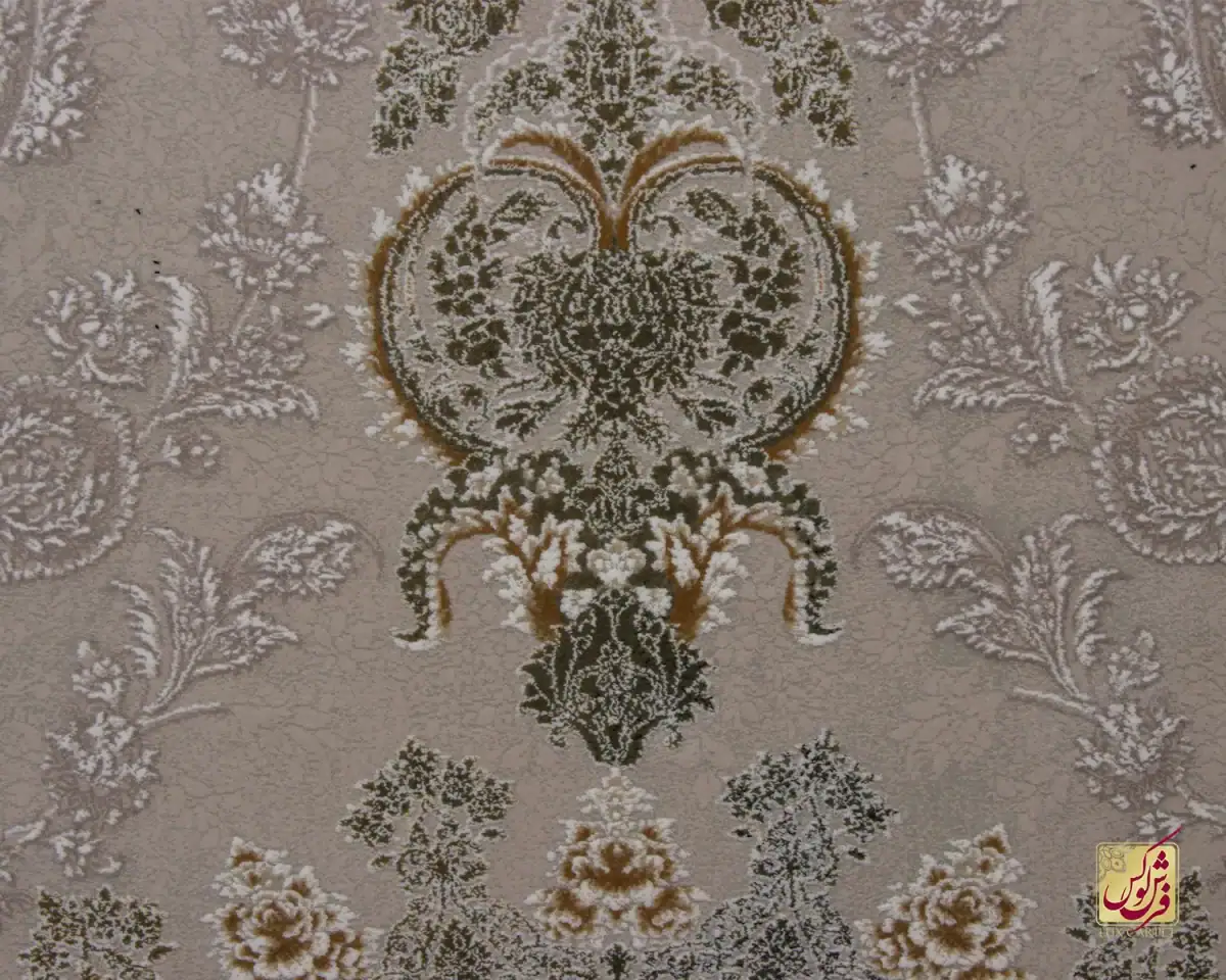 فرش وینتیج vin9 کرم سبز - تصویر 4