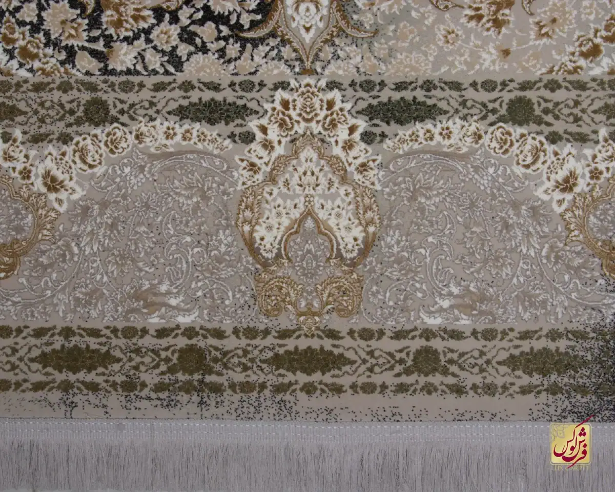 فرش وینتیج vin9 کرم سبز - تصویر 5