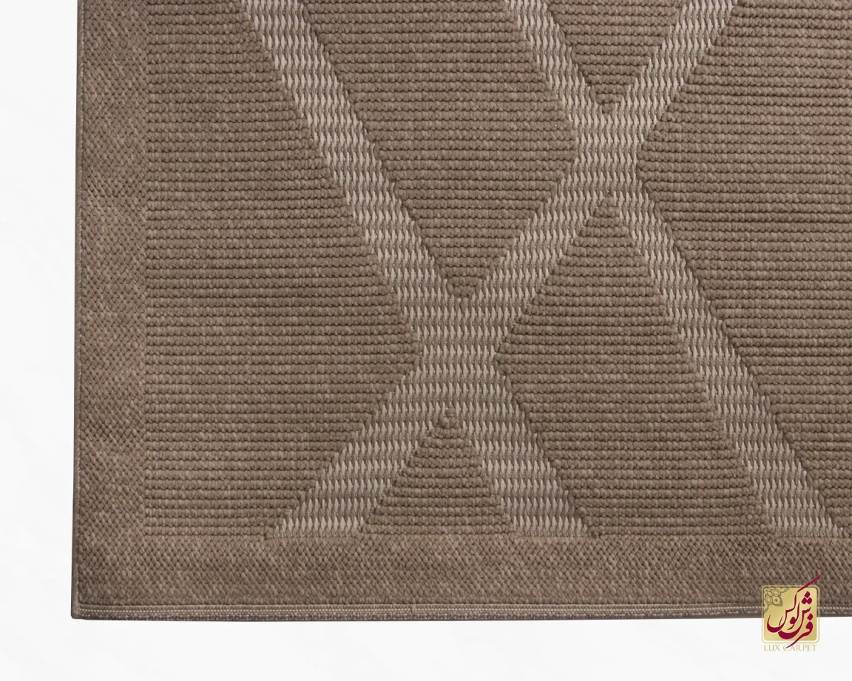 فرش مینیمال be1136 کرم نسکافه‌ای - تصویر 5