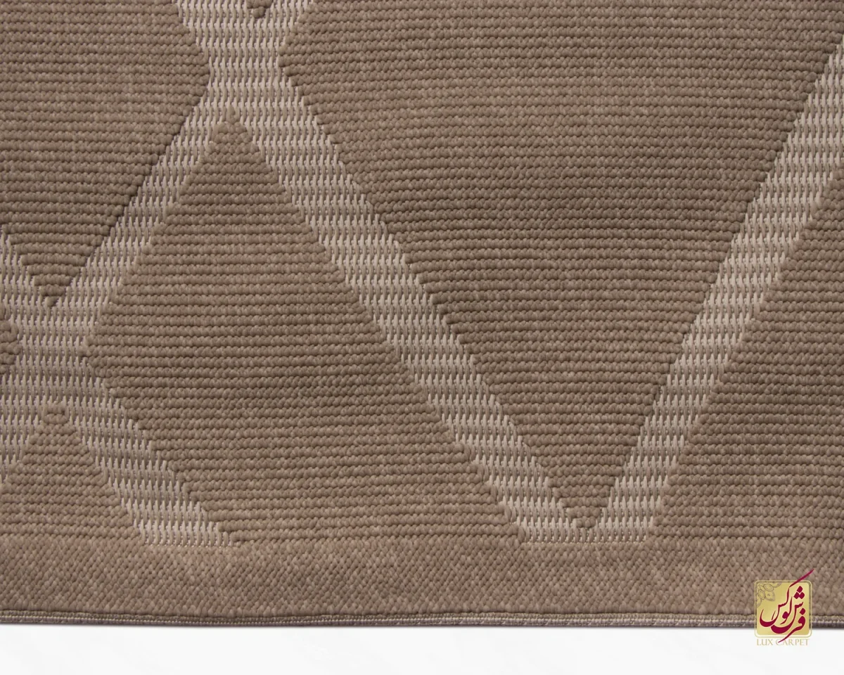 فرش مینیمال be1136 کرم نسکافه‌ای - تصویر 4