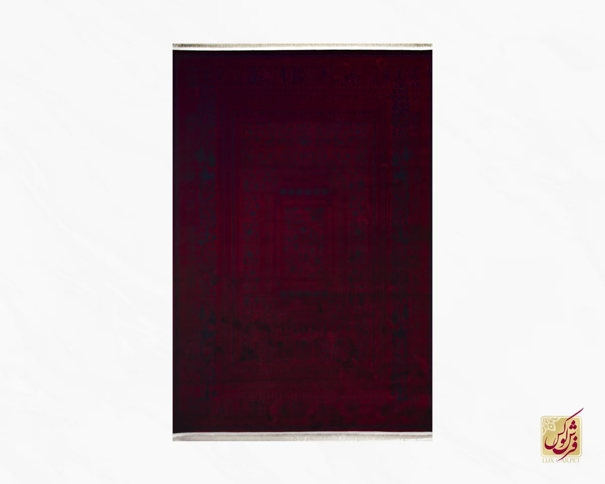 فرش وینتیج 218 لاکی سرمه‌ای - تصویر 2