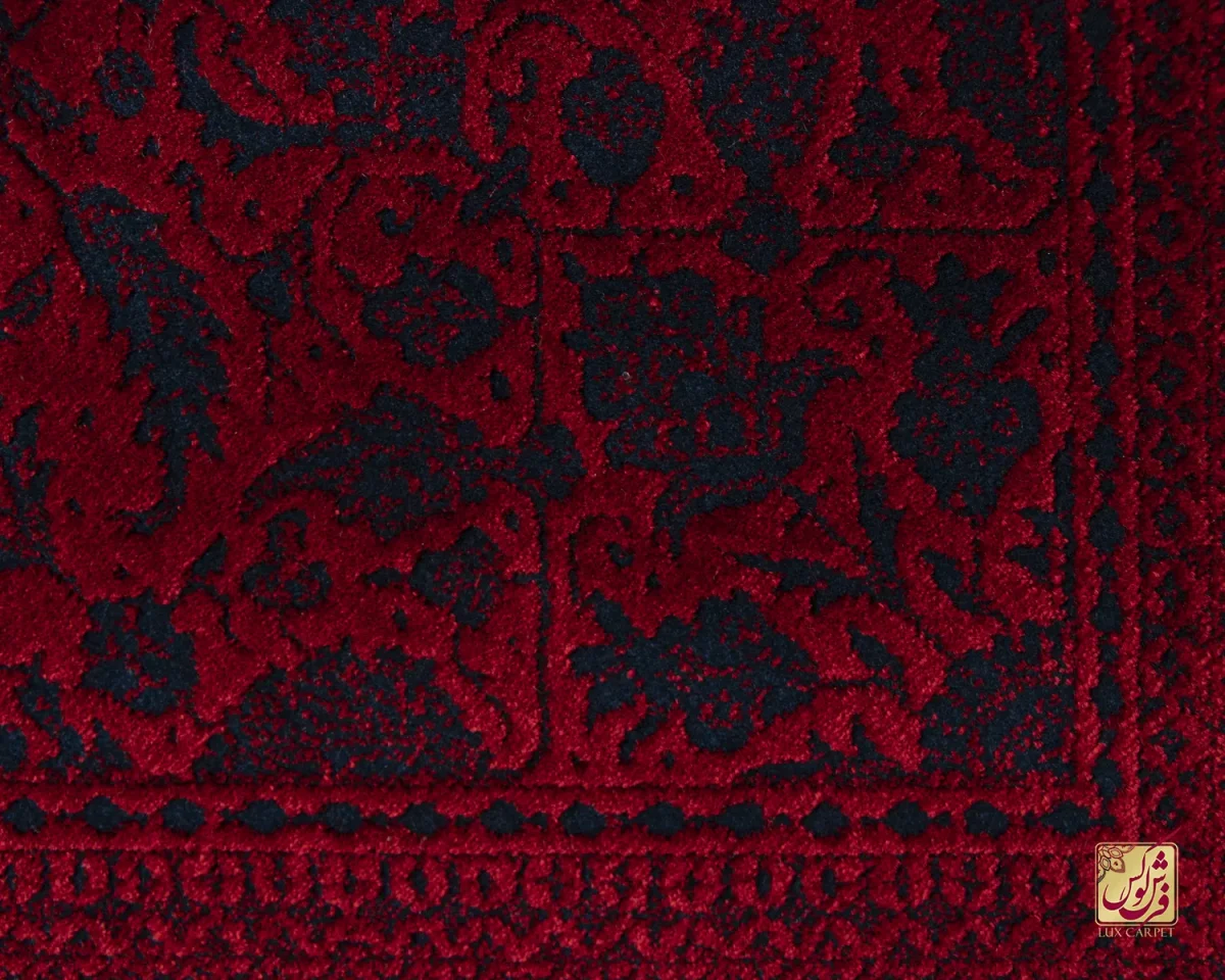 فرش وینتیج 218 لاکی سرمه‌ای - تصویر 3