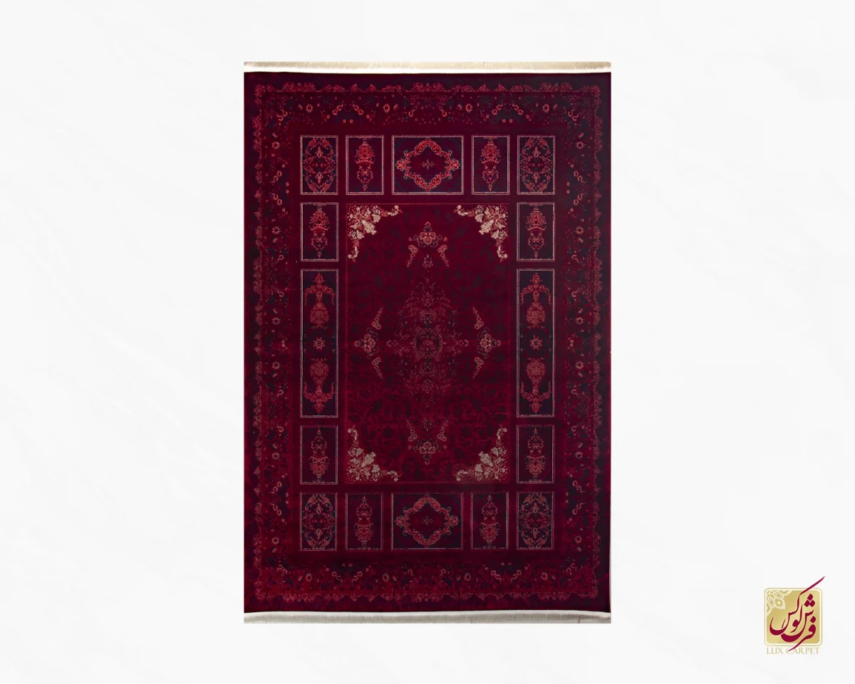 فرش وینتیج 221 لاکی سرمه‌ای - تصویر 2