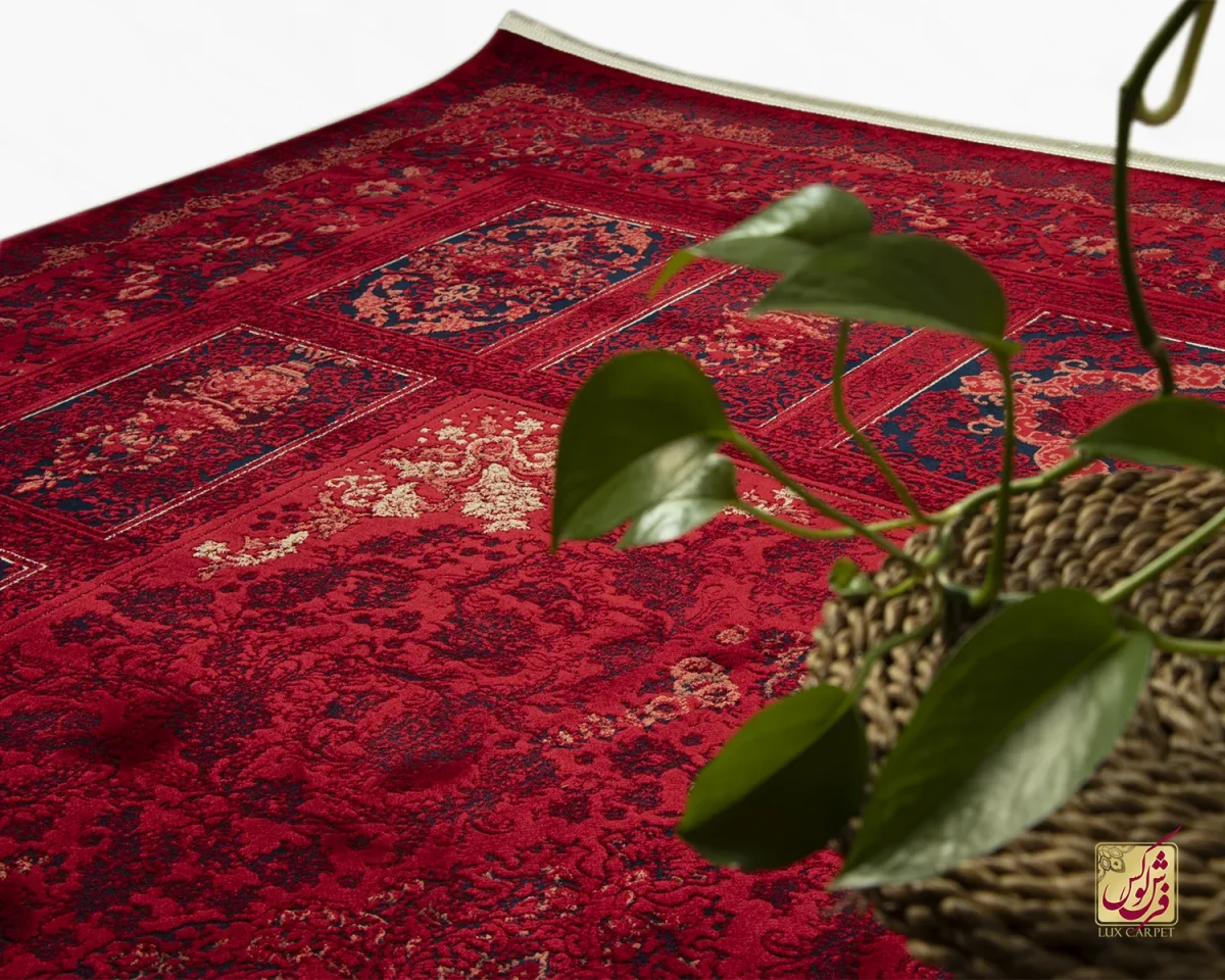 فرش وینتیج 221 لاکی سرمه‌ای - تصویر 6