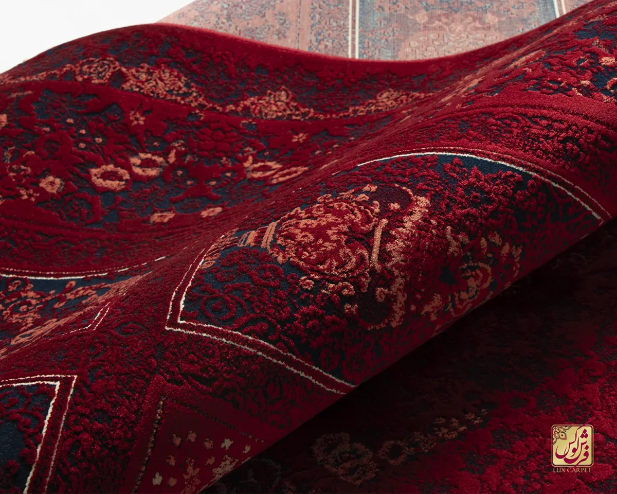 فرش وینتیج 221 لاکی سرمه‌ای - تصویر 9