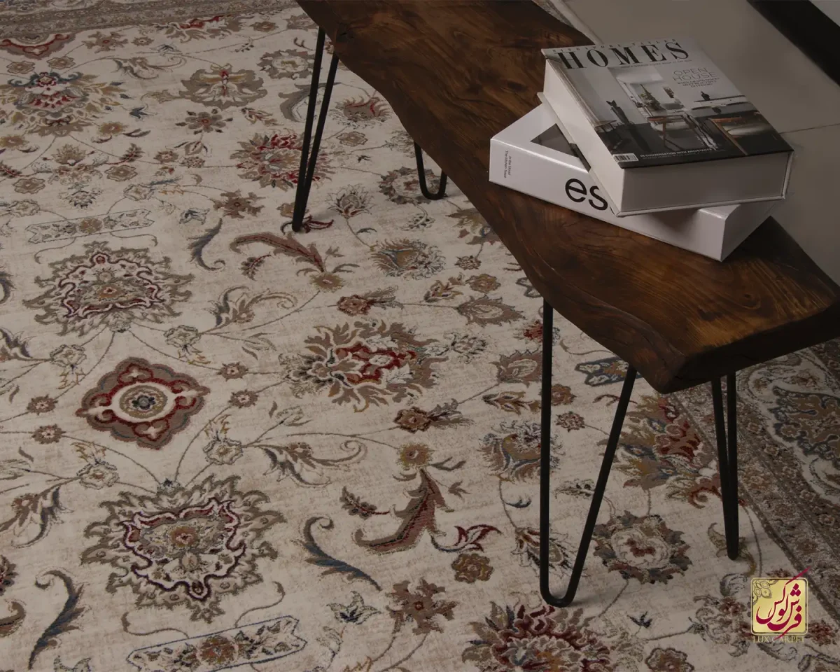 فرش وینتیج 224 کرم نسکافه‌ای - تصویر 11