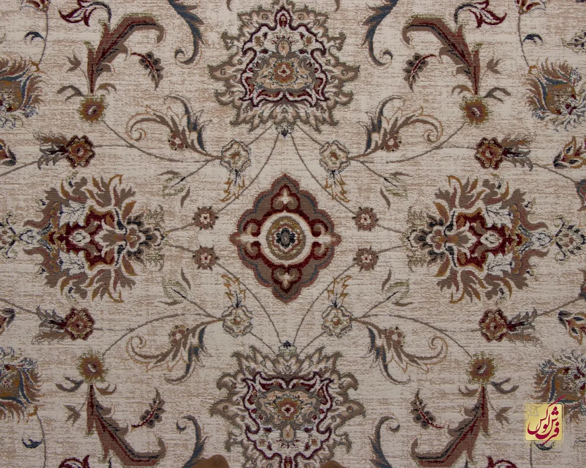 فرش وینتیج 224 کرم نسکافه‌ای - تصویر 3