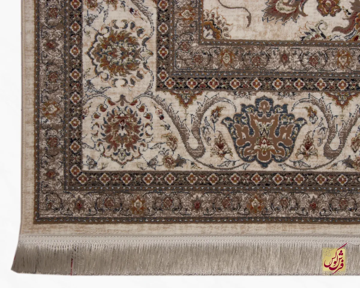 فرش وینتیج 224 کرم نسکافه‌ای - تصویر 5