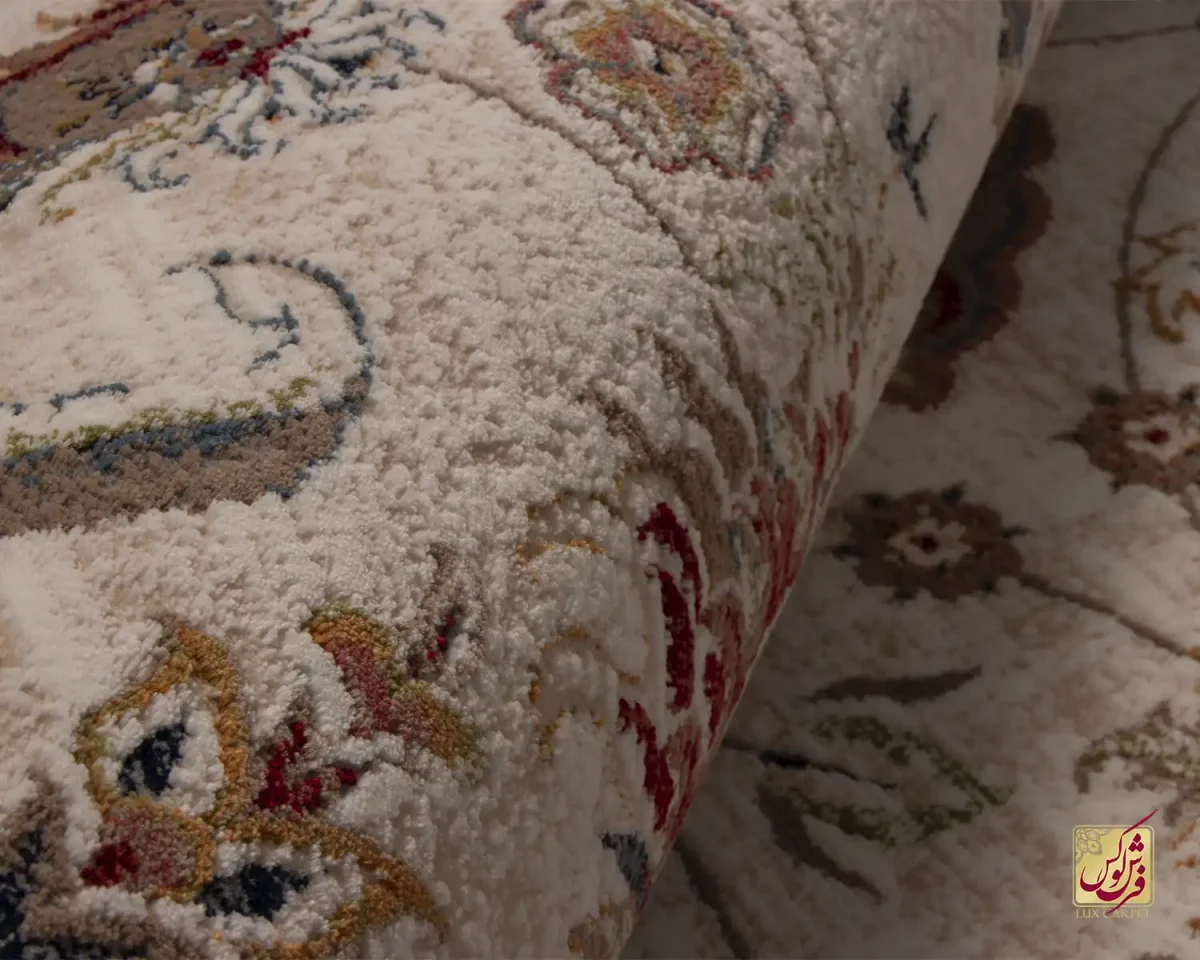 فرش وینتیج 224 کرم نسکافه‌ای - تصویر 8