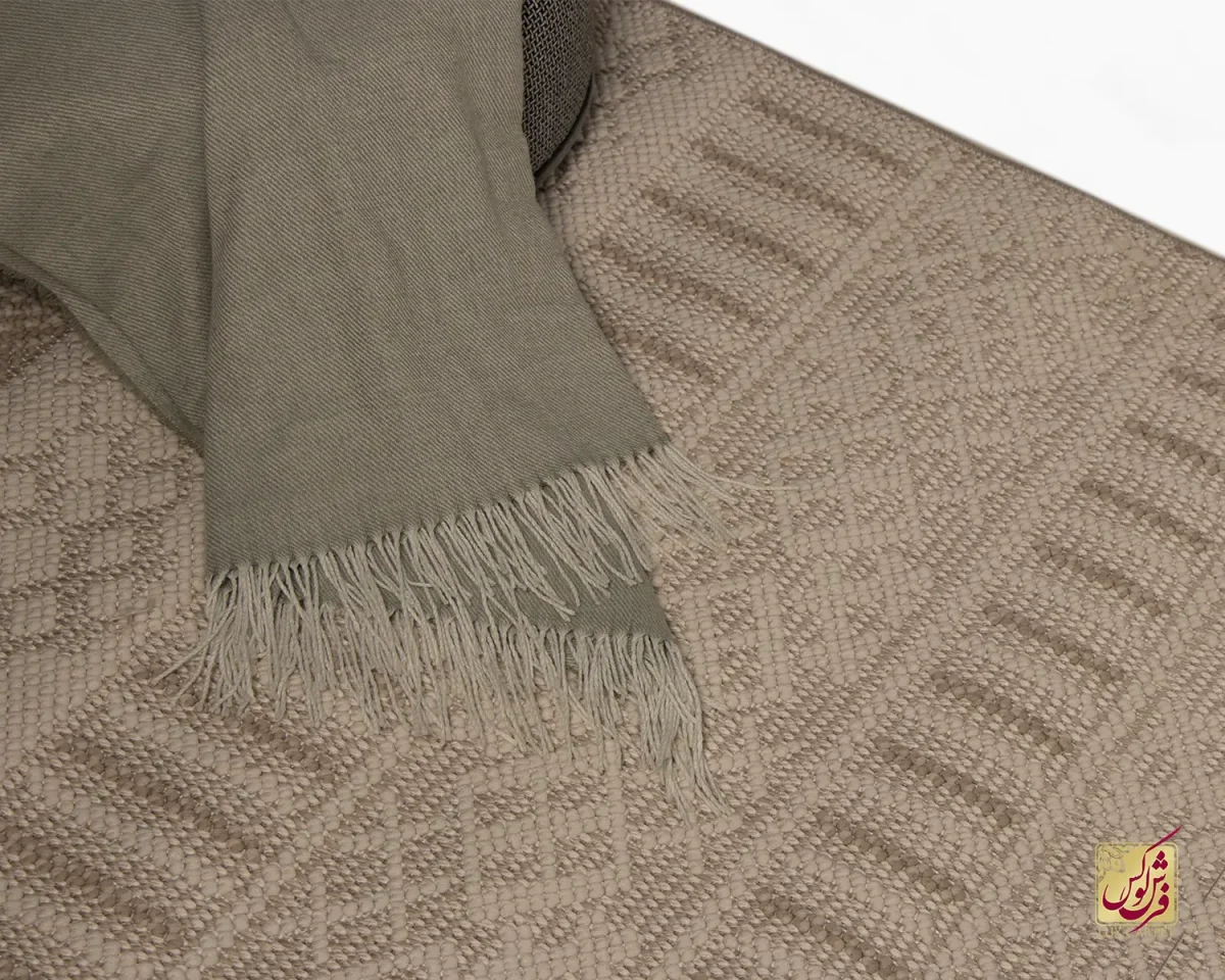 فرش کناره مینیمال 2334 کرم نسکافه ای - تصویر 6
