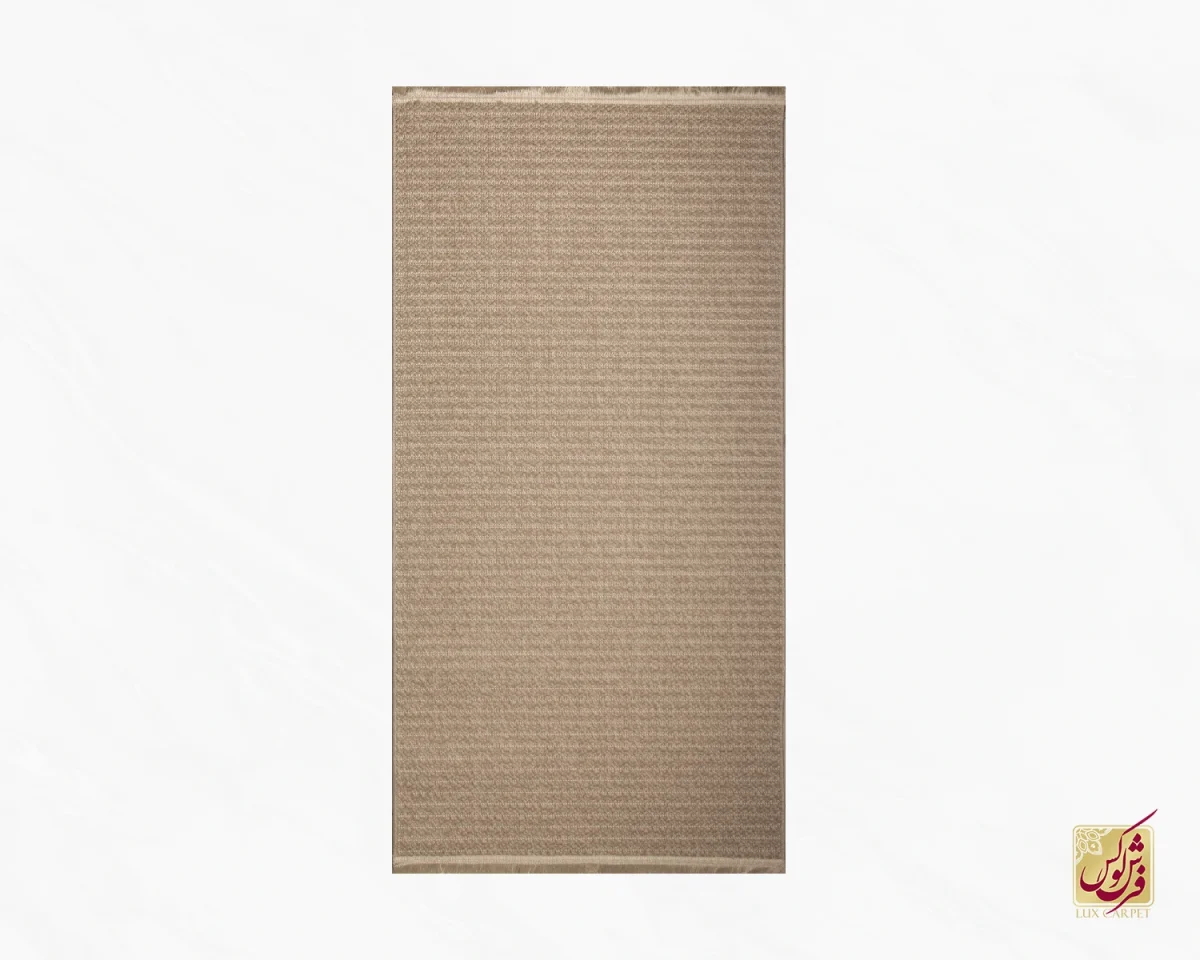 فرش کناره مینیمال 2355 کرم نسکافه ای - تصویر 2