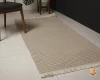 فرش کناره مینیمال 2355 کرم نسکافه ای