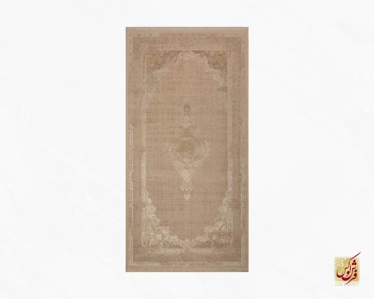فرش کناره وینتیج 3005 نسکافه‌ای صدفی - تصویر 2