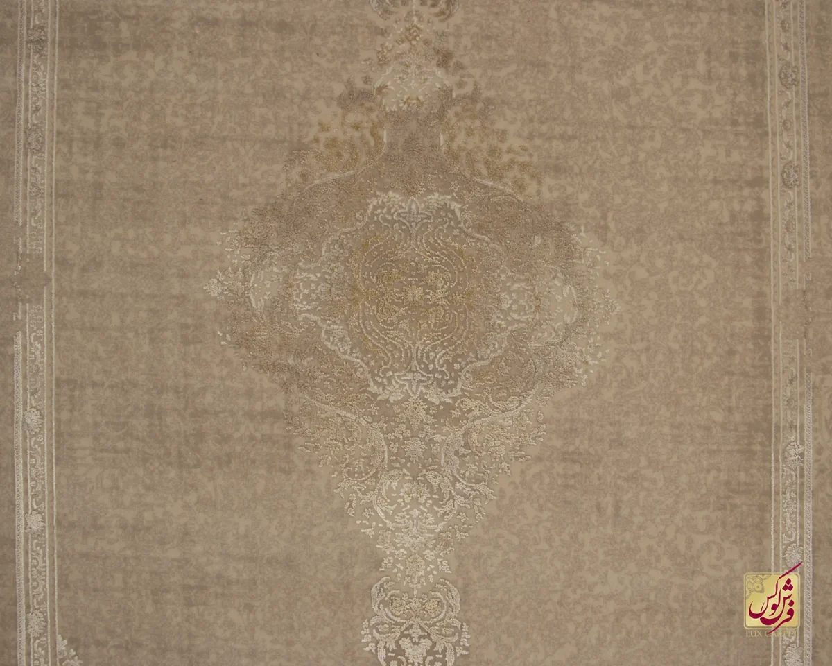 فرش کناره وینتیج 3005 نسکافه‌ای صدفی - تصویر 3