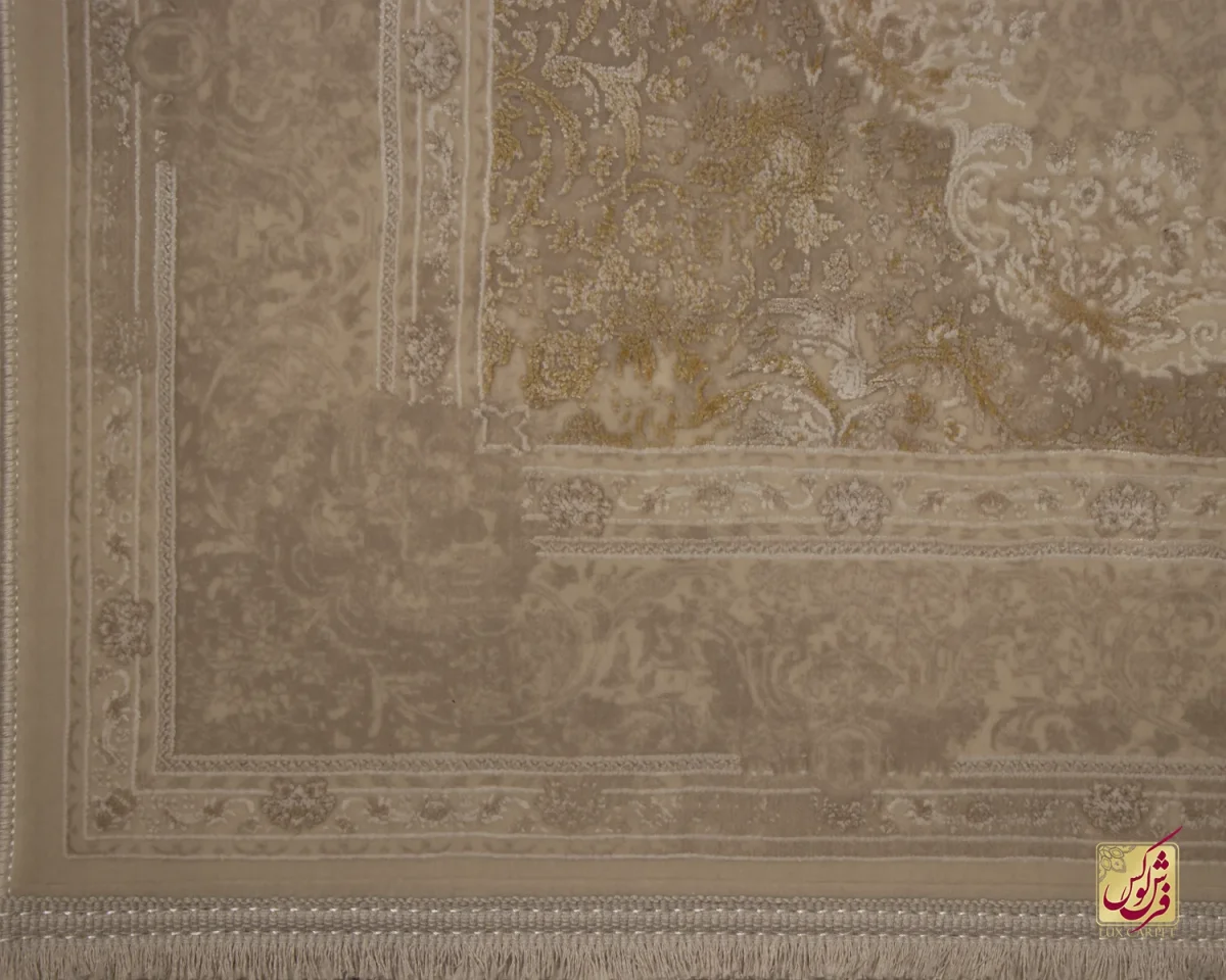 فرش کناره وینتیج 3005 نسکافه‌ای صدفی - تصویر 5