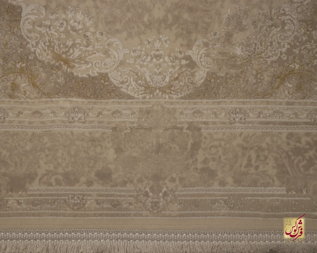 فرش کناره وینتیج 3005 نسکافه‌ای صدفی - تصویر 7
