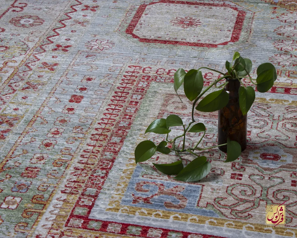 فرش وینتیج 30157 کرم سبز لاکی - تصویر 11