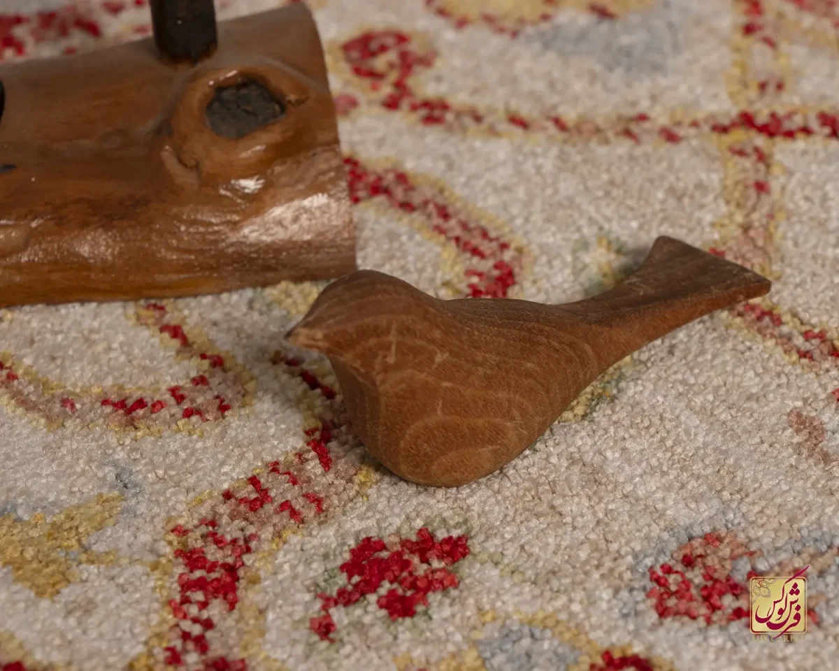 فرش وینتیج 30165 نسکافه ای لاکی - تصویر 10