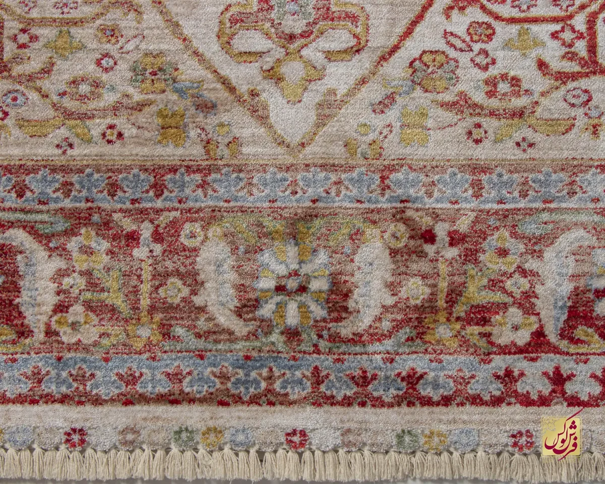 فرش وینتیج 30165 نسکافه ای لاکی - تصویر 4