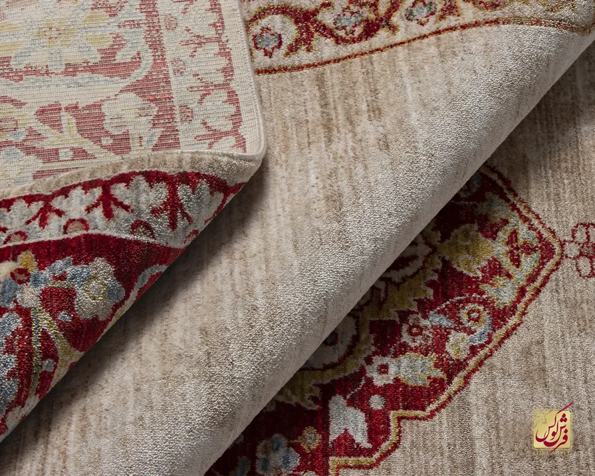 فرش وینتیج 30165 نسکافه ای لاکی - تصویر 7