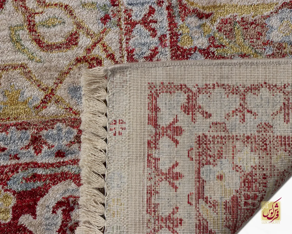 فرش وینتیج 30165 نسکافه ای لاکی - تصویر 9