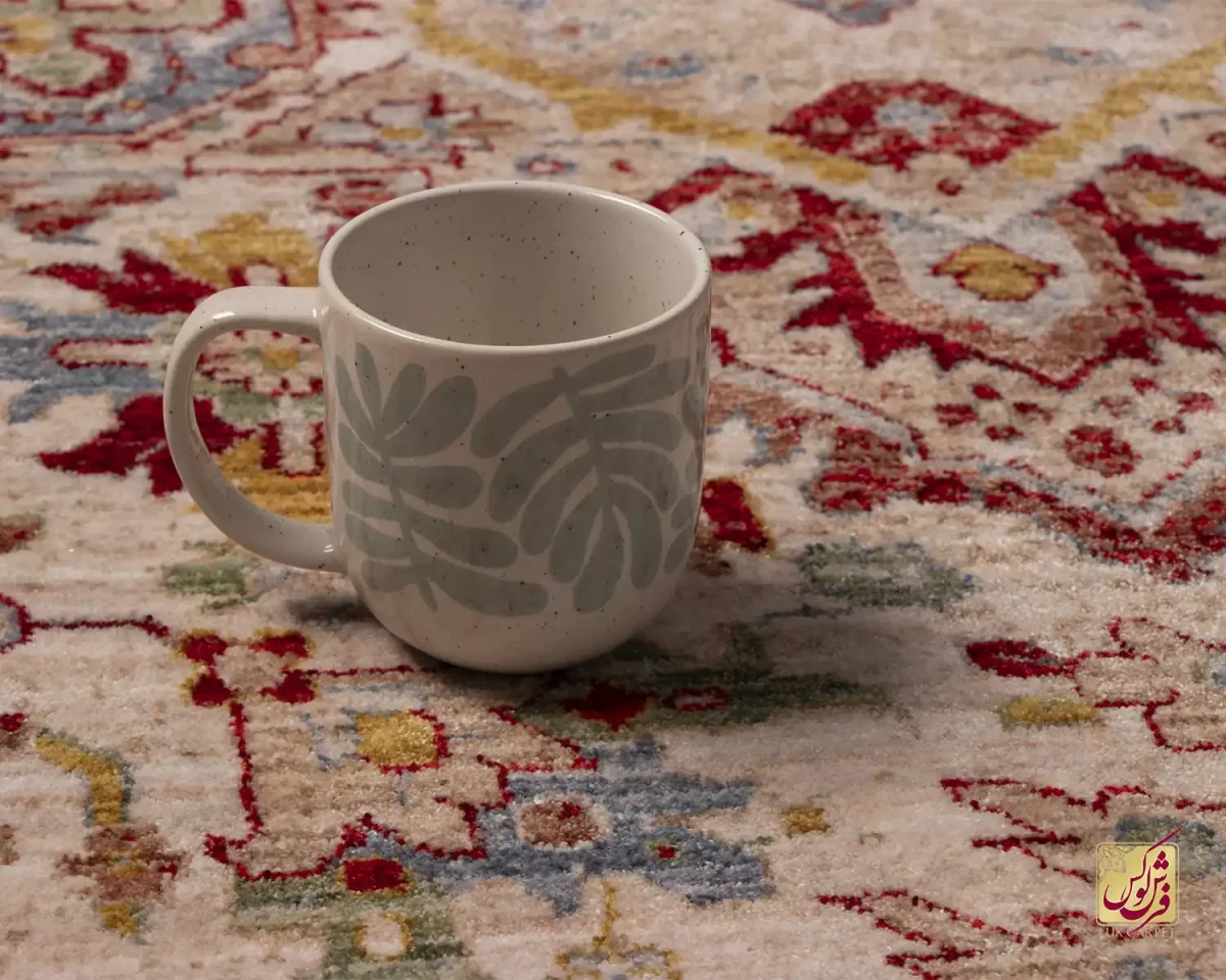 فرش وینتیج 30180 نسکافه ای لاکی - تصویر 9