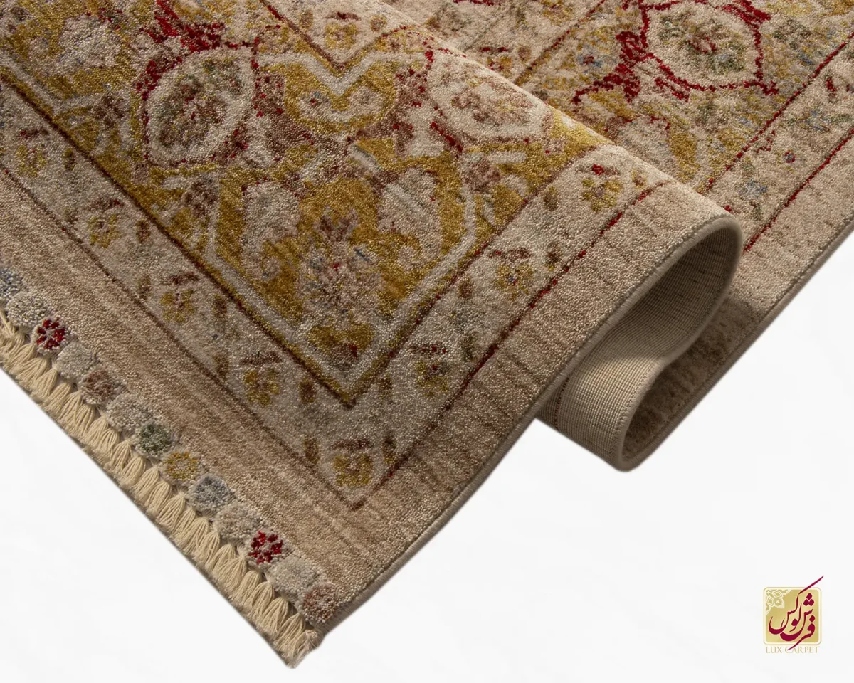 فرش وینتیج 30217 نسکافه ای لیمویی - تصویر 5