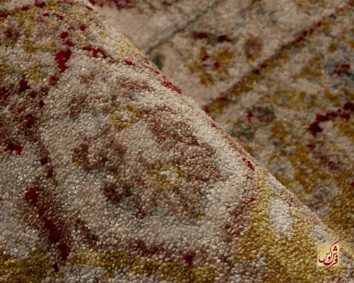 فرش وینتیج 30217 نسکافه ای لیمویی - تصویر 6