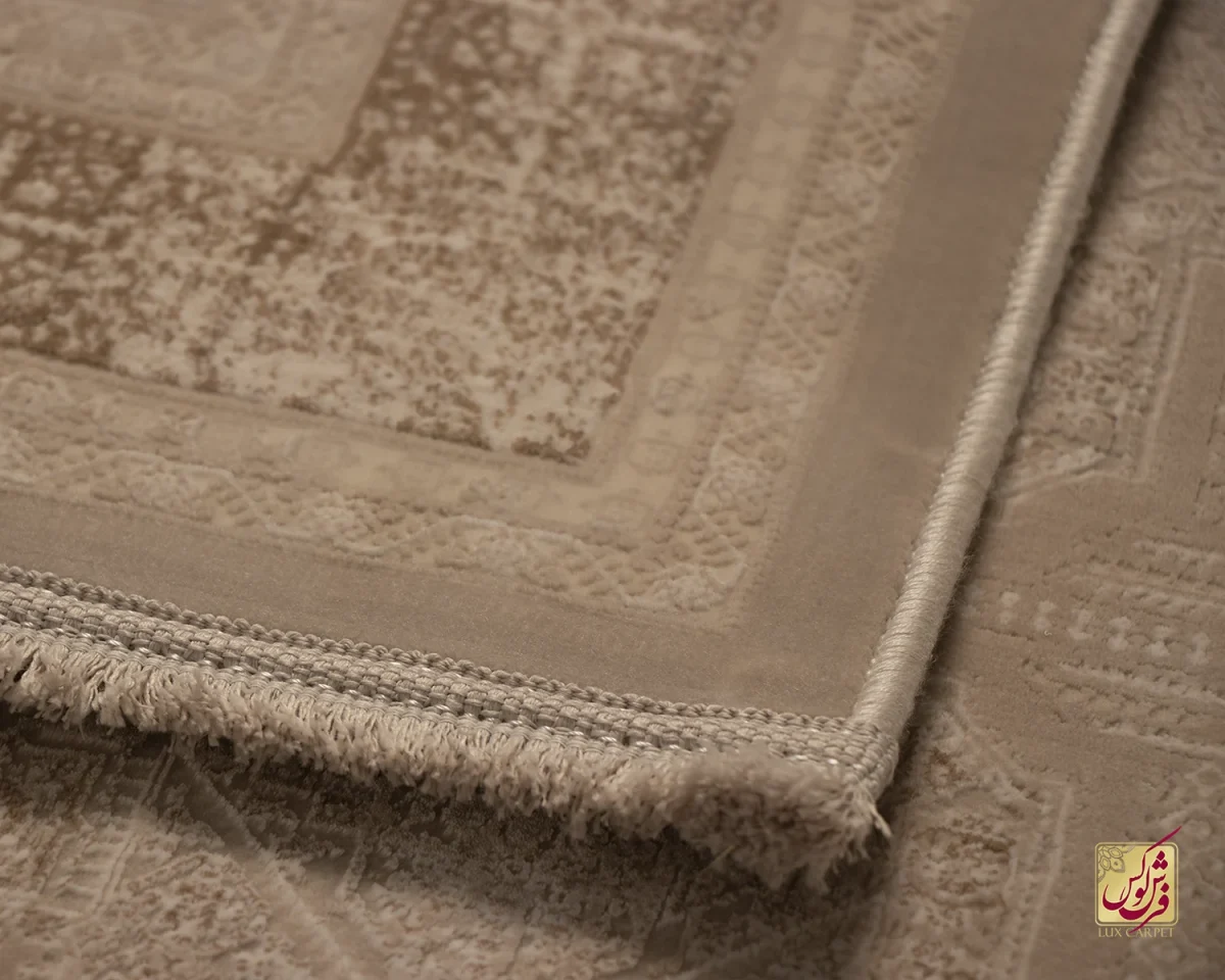 فرش کناره وینتیج 3065 نسکافه‌ای کرم - تصویر 8