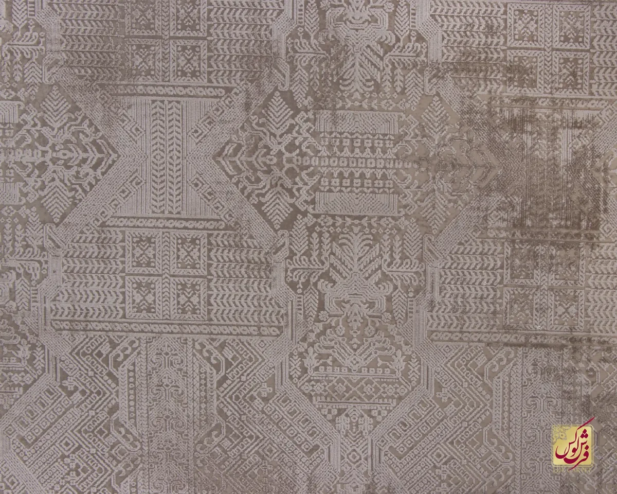 فرش وینتیج 3167 نسکافه‎‌ای کرم - تصویر 3