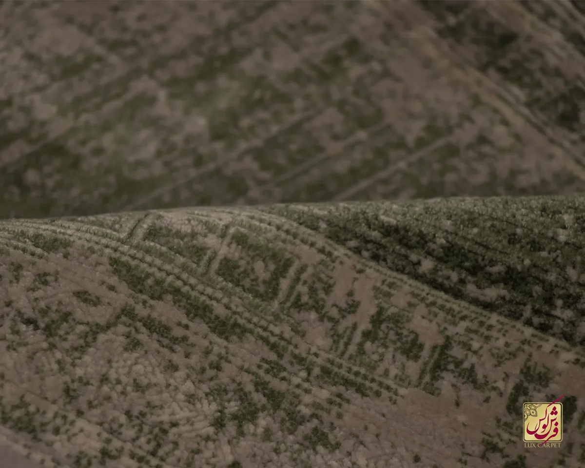 فرش کناره وینتیج 468 فیلی سبز - تصویر 9