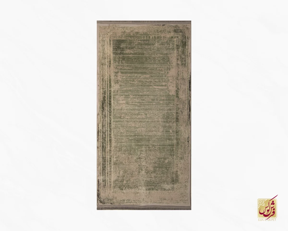 فرش کناره وینتیج 468 فیلی سبز - تصویر 2