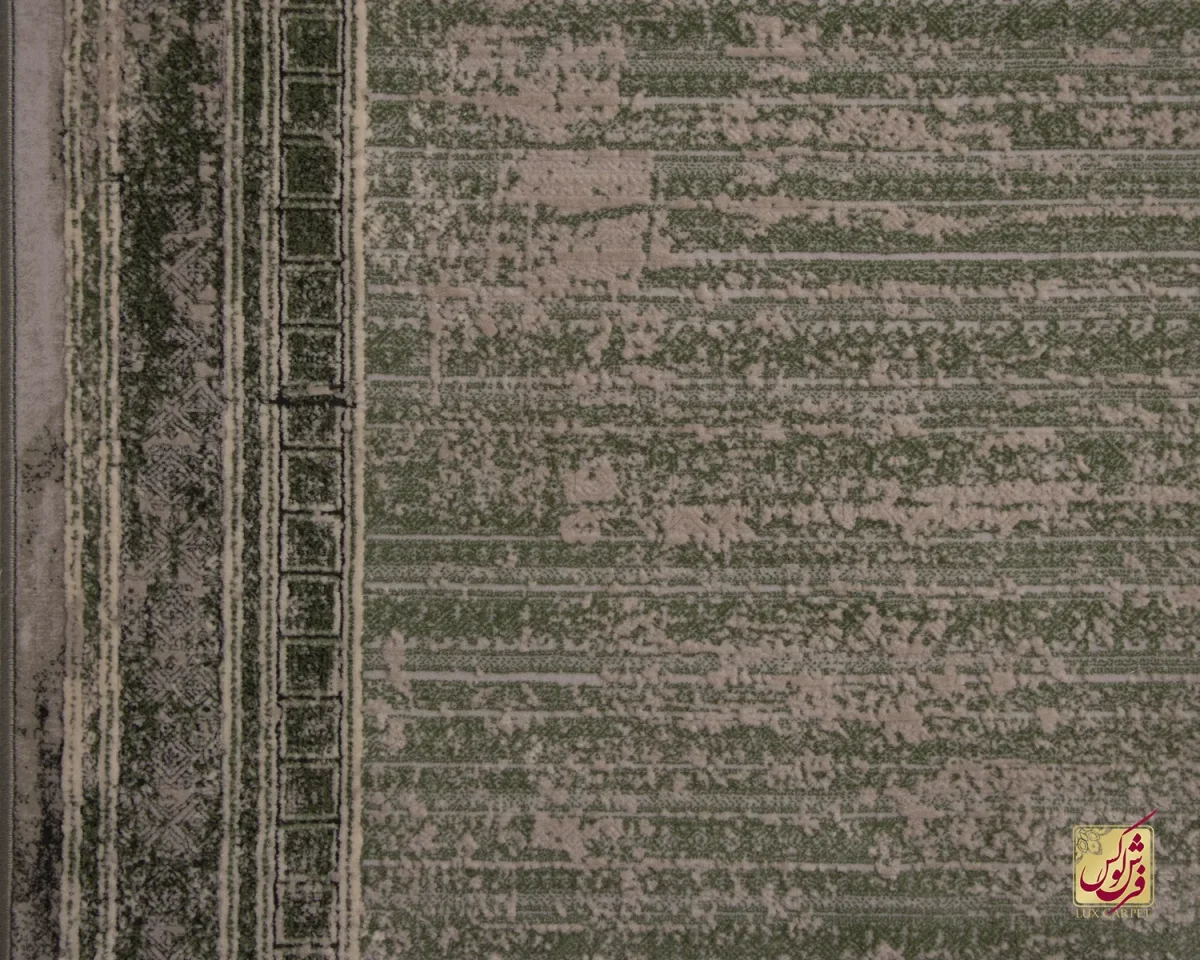 فرش کناره وینتیج 468 فیلی سبز - تصویر 3