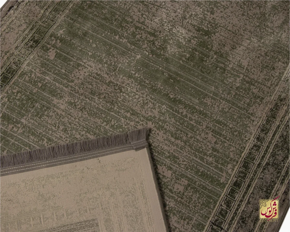 فرش کناره وینتیج 468 فیلی سبز - تصویر 7