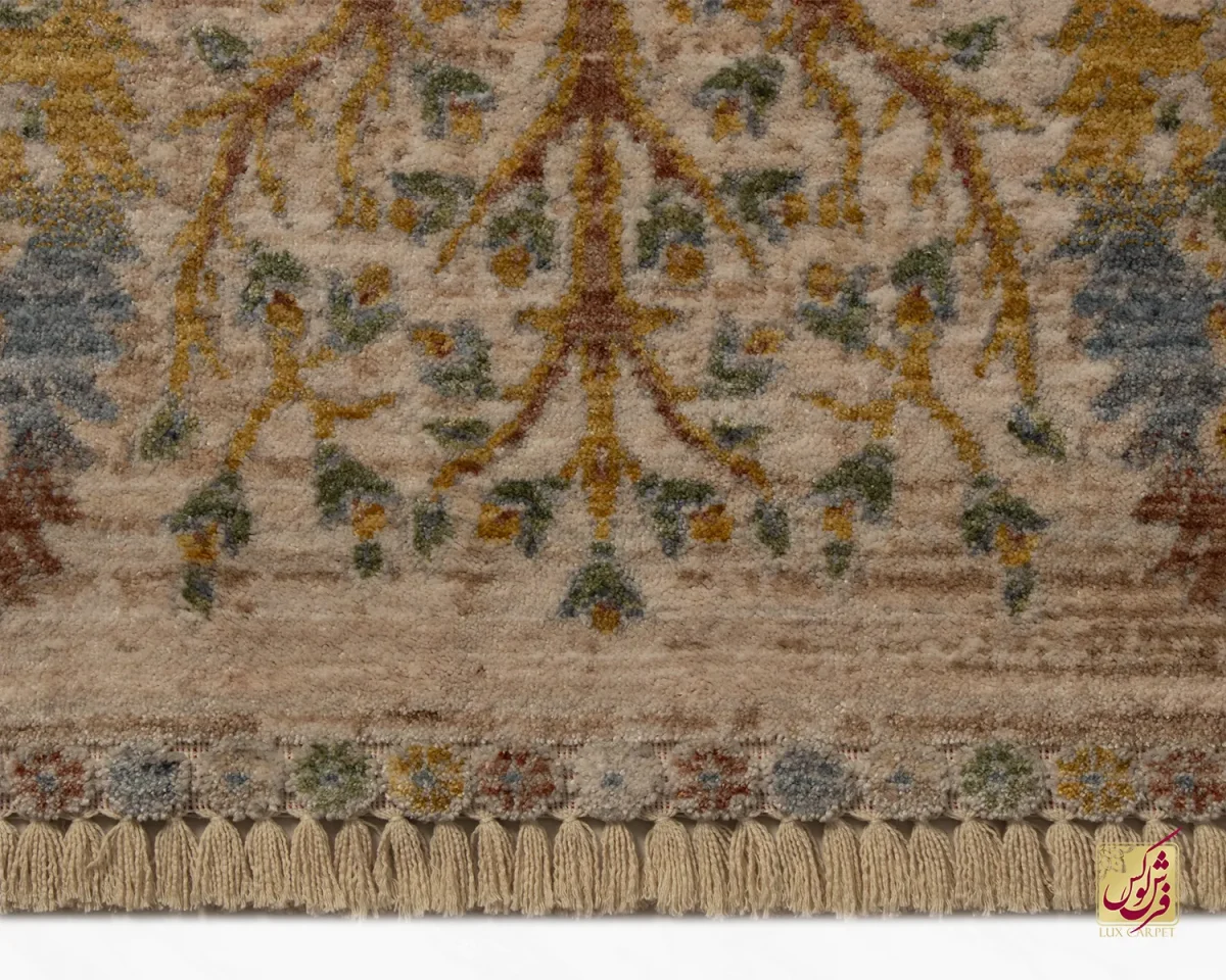 فرش وینتیج 60306 نسکافه ای کرم - تصویر 5