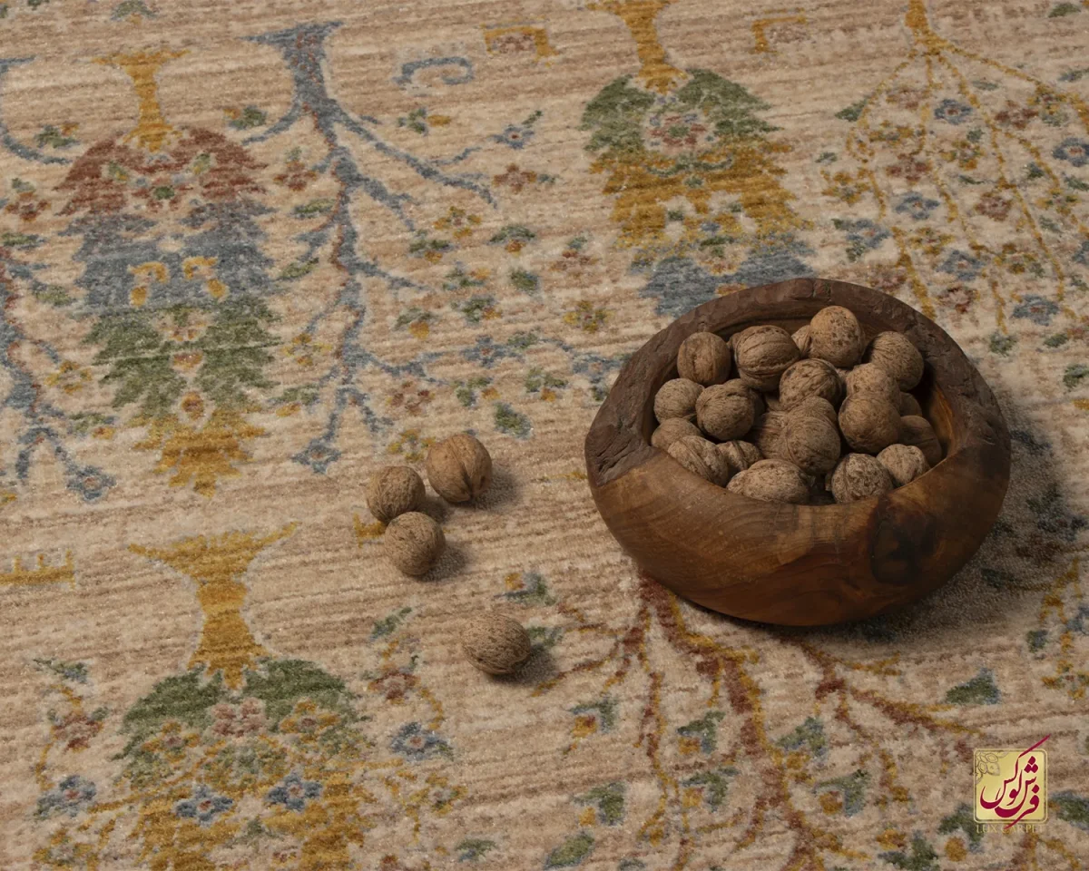 فرش وینتیج 60306 نسکافه ای کرم - تصویر 8