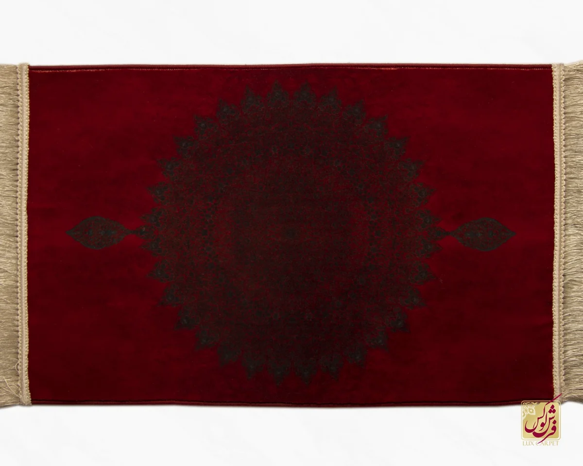 702440 پادری ابریشم ماشینی 702440 قرمز زغالی - تصویر 1