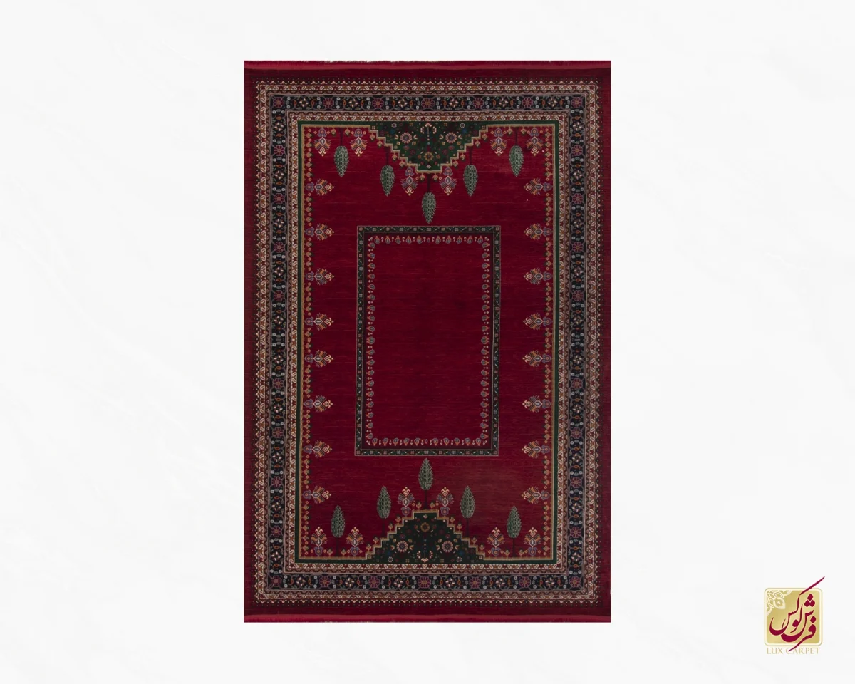 فرش وینتیج 7027 لاکی سبز - تصویر 2