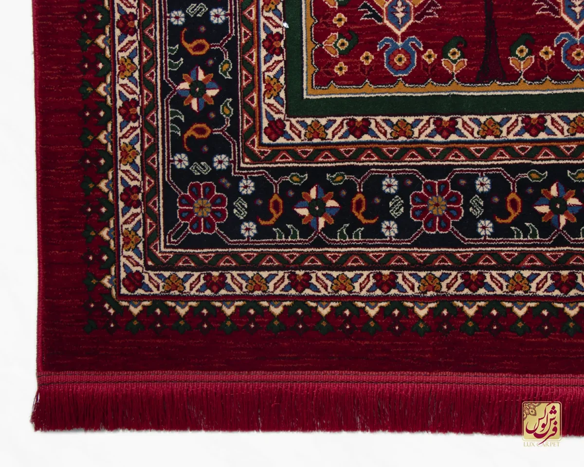 فرش وینتیج 7027 لاکی سبز - تصویر 6