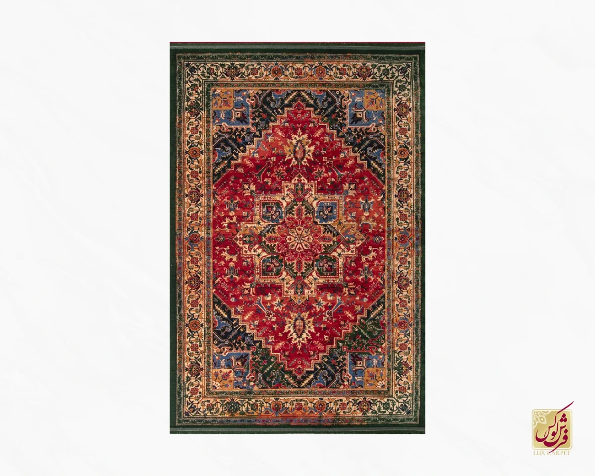 فرش وینتیج 7040 سبز لاکی - تصویر 2