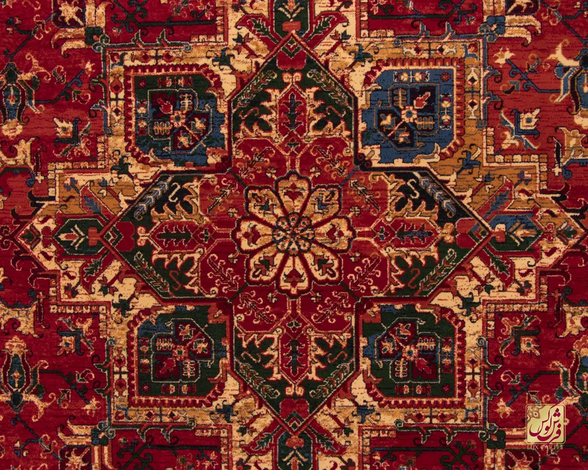 فرش وینتیج 7040 سبز لاکی - تصویر 3