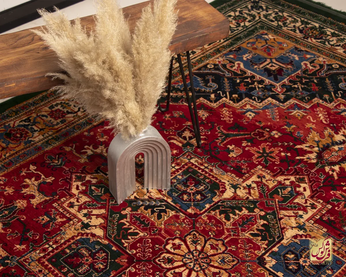 فرش وینتیج 7040 سبز لاکی - تصویر 7